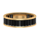 Baguette Cut Black Onyx Eternity Band Ring in Channel Setting Black Onyx - ( AAA ) - Quality - Rosec Jewels