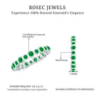 1 CT Emerald Uneven Eternity Ring in Bezel Setting Emerald - ( AAA ) - Quality - Rosec Jewels