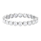 Real Diamond Eternity Ring in Bezel Setting Diamond - ( HI-SI ) - Color and Clarity - Rosec Jewels