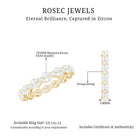 1.25 CT Marquise and Round Cut Zircon Full Eternity Ring Zircon - ( AAAA ) - Quality - Rosec Jewels