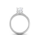 Petal Prong Set Round Moissanite Solitaire Engagement Ring Moissanite - ( D-VS1 ) - Color and Clarity - Rosec Jewels