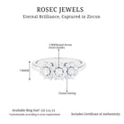 1 CT Zircon Floral Cluster Engagement Ring Zircon - ( AAAA ) - Quality - Rosec Jewels