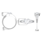 Certified Cubic Zirconia Heart Engagement Ring Zircon - ( AAAA ) - Quality - Rosec Jewels