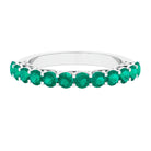 1.5 CT Lab Created Emerald Minimal Half Eternity Ring in Trellis Setting Lab Created Emerald - ( AAAA ) - Quality - Rosec Jewels