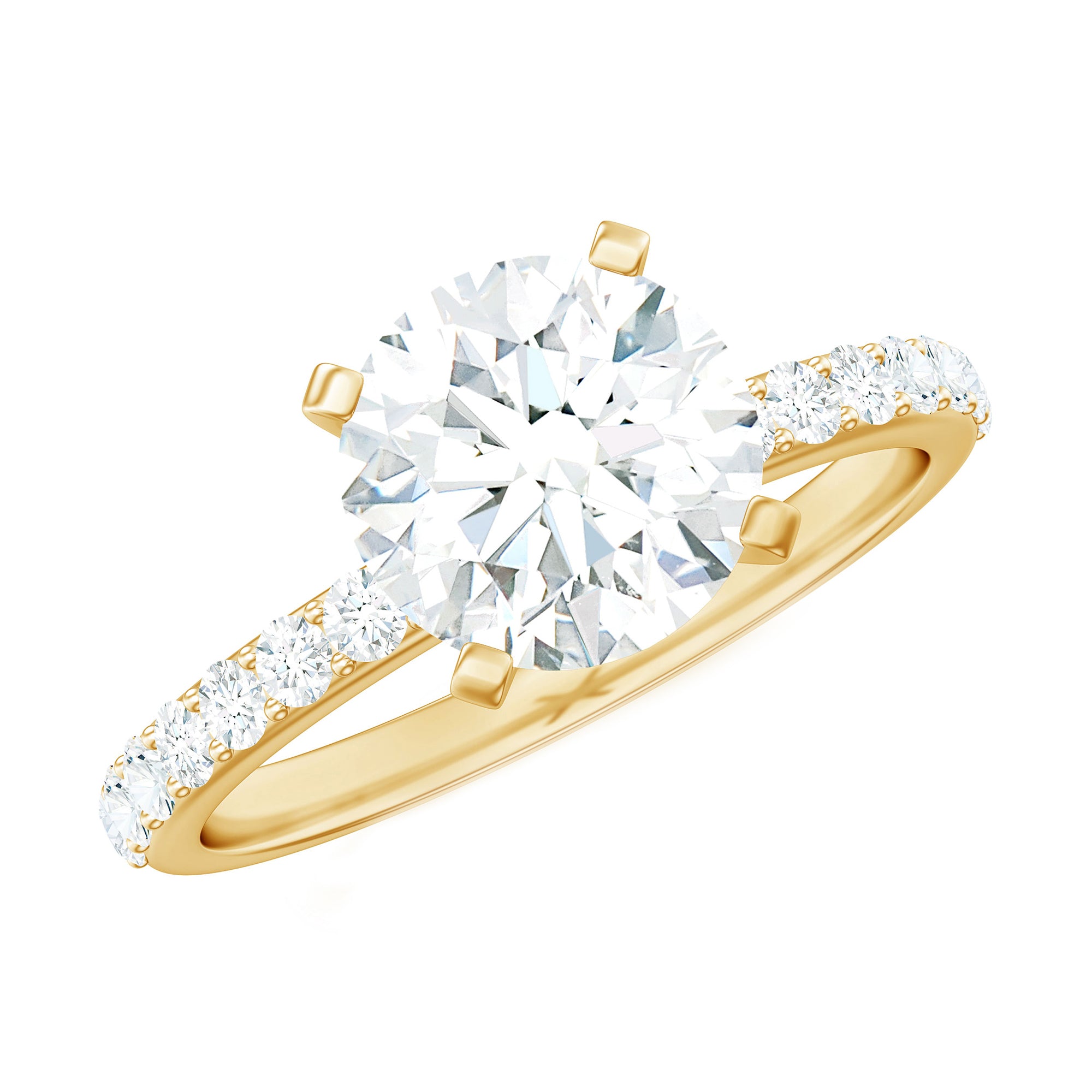 Rosec Jewels-3 CT Moissanite Solitaire Engagement Ring