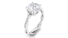 Rosec Jewels-2.25 CT Round Cut Solitaire Moissanite Braided Ring in Prong Setting and Hidden Style