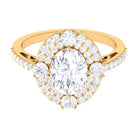 Cubic Zirconia Statement Engagement Ring Zircon - ( AAAA ) - Quality - Rosec Jewels