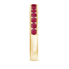 Channel Set Ruby Half Eternity Ring for Women Ruby - ( AAA ) - Quality - Rosec Jewels