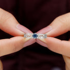 1 CT Round Cut Solitaire Blue Sapphire Filigree Engagement Ring Blue Sapphire - ( AAA ) - Quality - Rosec Jewels