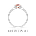 7 MM Cushion Cut 4 Prong Set Morganite Solitaire Ring Morganite - ( AAA ) - Quality - Rosec Jewels