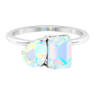 Natural Ethiopian Opal Toi Et Moi Ring Ethiopian Opal - ( AAA ) - Quality - Rosec Jewels