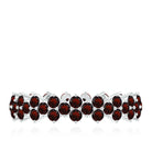 3 CT Garnet Floral Full Eternity Ring in Gold Garnet - ( AAA ) - Quality - Rosec Jewels