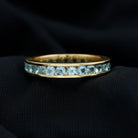 2 Carat Channel Set Aquamarine Eternity Band Ring Aquamarine - ( AAA ) - Quality - Rosec Jewels