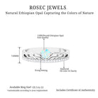 Real Ethiopian Opal and Diamond Crown Band Ring Ethiopian Opal - ( AAA ) - Quality - Rosec Jewels