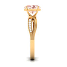 1.25 CT Infinity Shank Morganite Engagement Ring with Diamond Morganite - ( AAA ) - Quality - Rosec Jewels