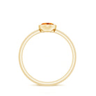 Bezel Set Oval Citrine Solitaire Ring with Beaded Detailing Citrine - ( AAA ) - Quality - Rosec Jewels