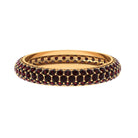 Natural Garnet Three Row Full Eternity Ring Garnet - ( AAA ) - Quality - Rosec Jewels