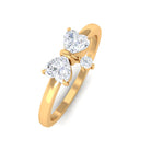 1/2 CT Moissanite Infinity Heart Ring in Gold Moissanite - ( D-VS1 ) - Color and Clarity - Rosec Jewels