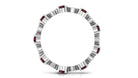 Natural Garnet and Diamond Eternity Band Ring Garnet - ( AAA ) - Quality - Rosec Jewels