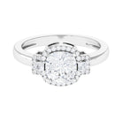 Cushion Cut Certified Moissanite Cocktail Engagement Ring in Gold Moissanite - ( D-VS1 ) - Color and Clarity - Rosec Jewels