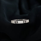 Certified Moissanite Interlock Wedding Band Moissanite - ( D-VS1 ) - Color and Clarity - Rosec Jewels