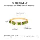 Oval Cut Peridot and Diamond Half Eternity Ring Peridot - ( AAA ) - Quality - Rosec Jewels