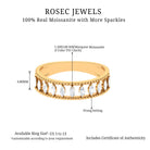 Marquise Moissanite Half Eternity Band Ring Moissanite - ( D-VS1 ) - Color and Clarity - Rosec Jewels