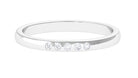 Five Stone Diamond Minimal Band Ring Diamond - ( HI-SI ) - Color and Clarity - Rosec Jewels