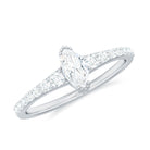 Naomi Watts Inspired Marquise Shape Moissanite Engagement Ring Moissanite - ( D-VS1 ) - Color and Clarity - Rosec Jewels