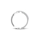 Real Diamond Designer Criss Cross Wedding Band Diamond - ( HI-SI ) - Color and Clarity - Rosec Jewels