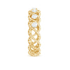 3/4 CT Round Moissanite Twisted Gold Half Eternity Band Ring Moissanite - ( D-VS1 ) - Color and Clarity - Rosec Jewels