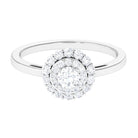 1.25 CT Certified Zircon Vintage Inspired Double Halo Ring Zircon - ( AAAA ) - Quality - Rosec Jewels