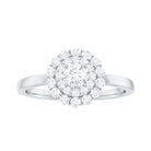 0.75 CT Certified Moissanite Vintage Inspired Double Halo Ring Moissanite - ( D-VS1 ) - Color and Clarity - Rosec Jewels