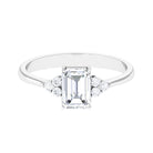 2 CT Octagon Cut Simulated Diamond Trio Engagement Ring Zircon - ( AAAA ) - Quality - Rosec Jewels