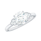 1.25 CT Round Simulated Diamond Solitaire Engagement Ring Zircon - ( AAAA ) - Quality - Rosec Jewels