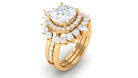 3.75 CT Cushion Zircon Vintage Inspired Wedding Ring Set Zircon - ( AAAA ) - Quality - Rosec Jewels