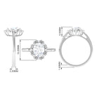 Designer Oval Cubic Zirconia Engagement Ring Zircon - ( AAAA ) - Quality - Rosec Jewels