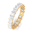 Princess Cut Moissanite Eternity Ring Moissanite - ( D-VS1 ) - Color and Clarity - Rosec Jewels