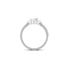 3 CT Oval Simulated Diamond Classic Halo Ring in Gold Zircon - ( AAAA ) - Quality - Rosec Jewels