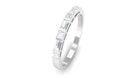 Certified Moissanite Minimalist Stackable Anniversary Band Ring Moissanite - ( D-VS1 ) - Color and Clarity - Rosec Jewels