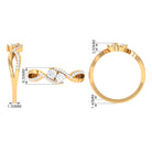 3/4 CT Toi Et Moi Round Moissanite Infinity Gold Ring Moissanite - ( D-VS1 ) - Color and Clarity - Rosec Jewels