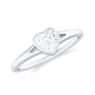 Heart Shape Lab Grown Diamond Solitaire Ring in Split Shank Lab Grown Diamond - ( EF-VS ) - Color and Clarity - Rosec Jewels