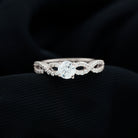 Round Lab Grown Diamond Infinity Solitaire Ring Lab Grown Diamond - ( EF-VS ) - Color and Clarity - Rosec Jewels