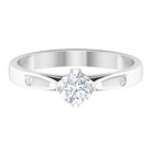 Lab Grown Diamond Solitaire Promise Ring Lab Grown Diamond - ( EF-VS ) - Color and Clarity - Rosec Jewels