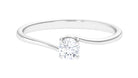 Solitaire Lab Grown Diamond Promise Ring Lab Grown Diamond - ( EF-VS ) - Color and Clarity - Rosec Jewels