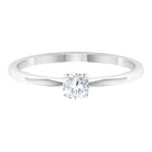 Round Shape Lab Grown Diamond Solitaire Promise Ring Lab Grown Diamond - ( EF-VS ) - Color and Clarity - Rosec Jewels