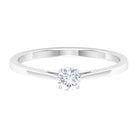 Minimal Round Lab Grown Diamond Solitaire Ring Lab Grown Diamond - ( EF-VS ) - Color and Clarity - Rosec Jewels