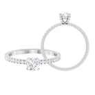 Solitaire Engagement Ring with Lab Grown Diamond Lab Grown Diamond - ( EF-VS ) - Color and Clarity - Rosec Jewels