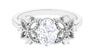 Nature Inspired Lab Grown Diamond Solitaire Engagement Ring Lab Grown Diamond - ( EF-VS ) - Color and Clarity - Rosec Jewels