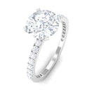 2.75 CT Certified Moissanite Solitaire Engagement Ring Moissanite - ( D-VS1 ) - Color and Clarity - Rosec Jewels